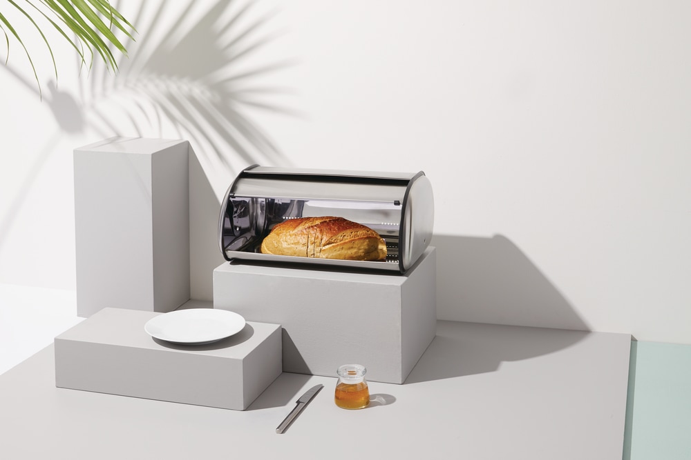 Type A Radiant Stainless Steel 2Loaf Bread Storage Box For Kitchen