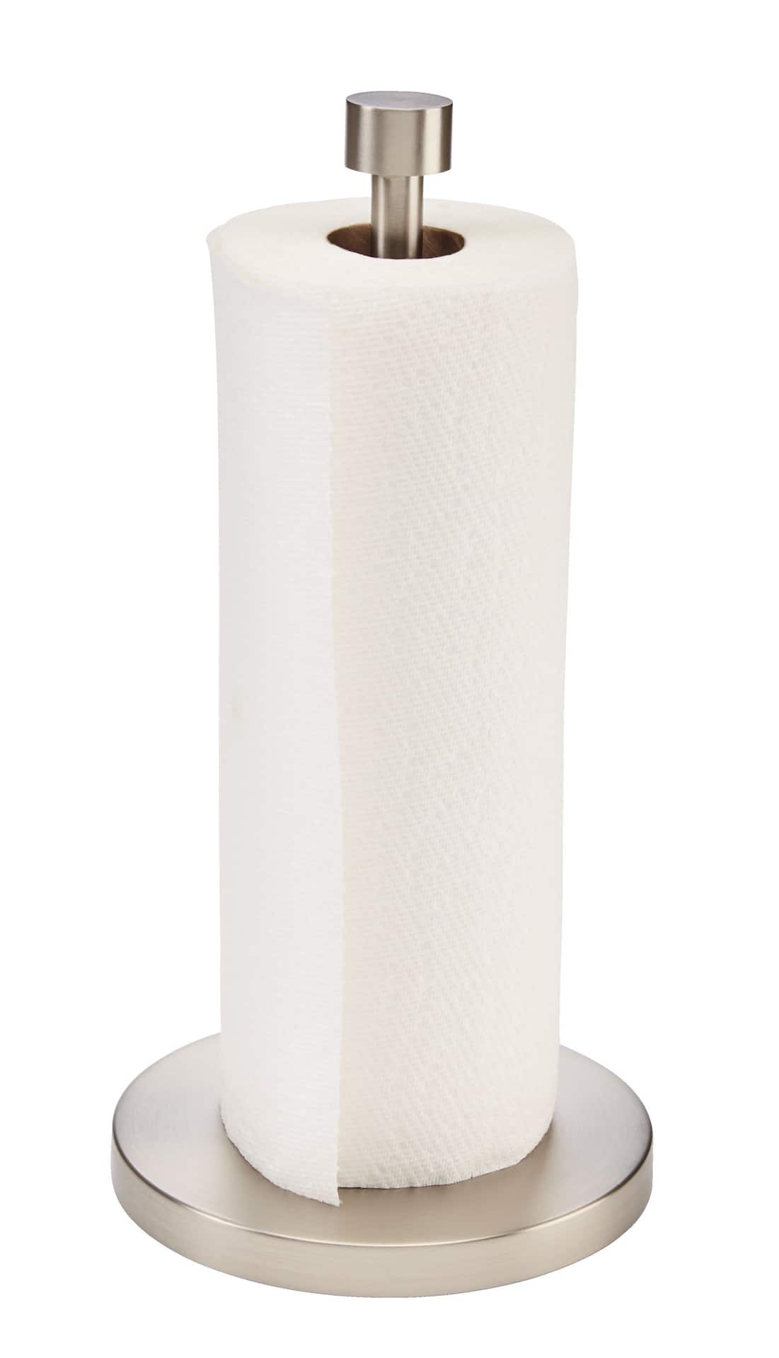 Type A Radiant Stainless Steel Upright Kitchen Countertop Paper Towel Holder with Weighted Base