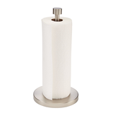 Type A Radiant Stainless Steel Upright Kitchen Countertop Paper Towel Holder with Weighted Base Front_Elevated