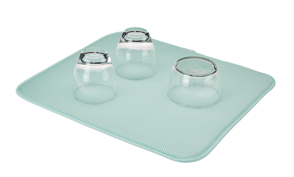 Type A Comfort Absorbent Reversible Microfibre Dish Drying Mat, Green