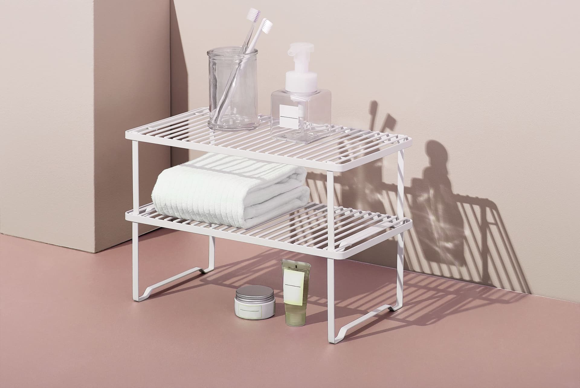 Stackable cupboard shelves hot sale