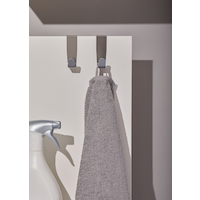 Type A Radiant Stainless Steel Over-Cabinet Door Kitchen Storage/Towel Hook, 2-pk Front_Flat