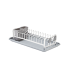 CozyBlock Expandable Aluminum Dish Drying Rack with Utensil Holder- Rust  Proof Kitchen Dish Rack