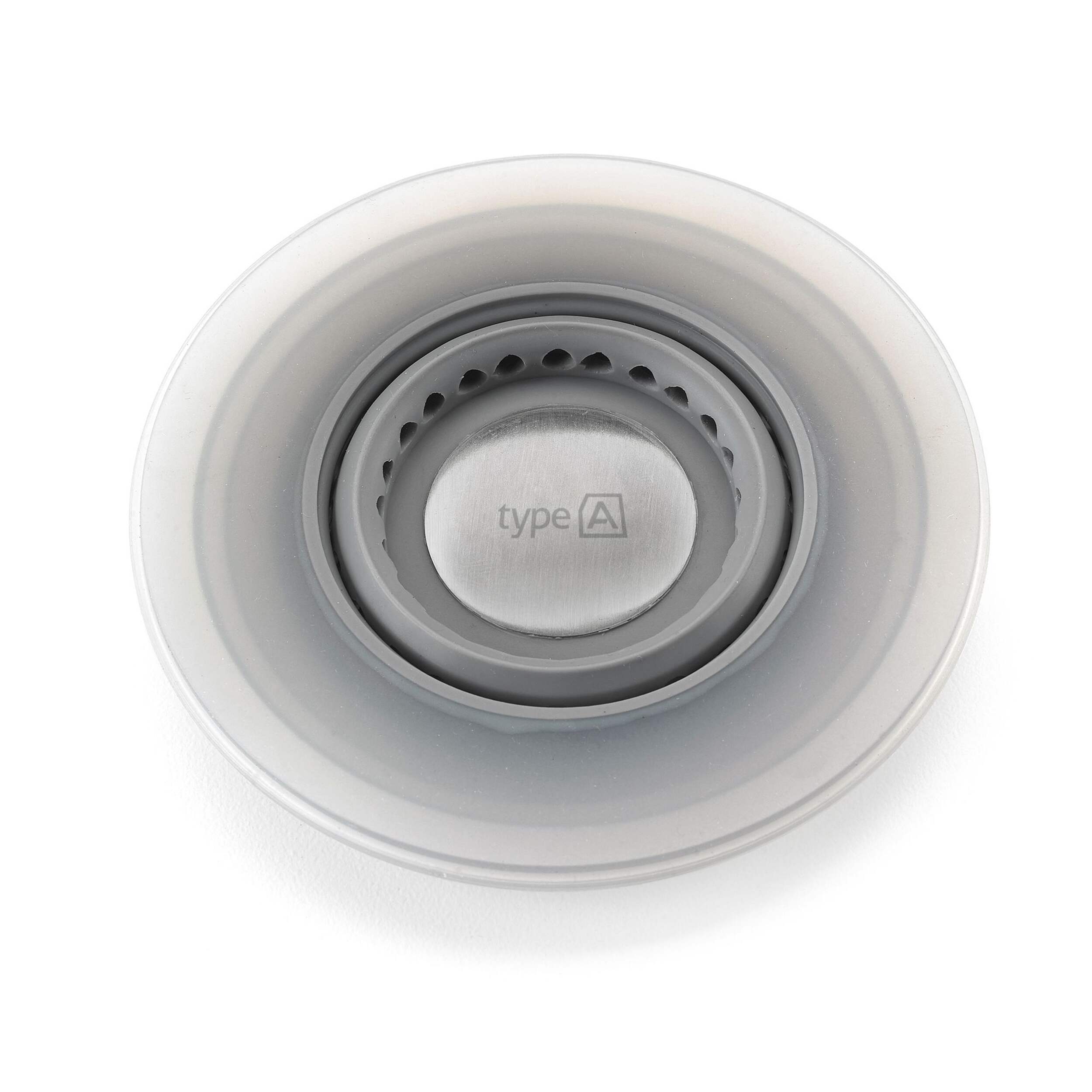 Type A Flex Silicone Kitchen Sink/Drain Strainer & Food Catcher, Clear