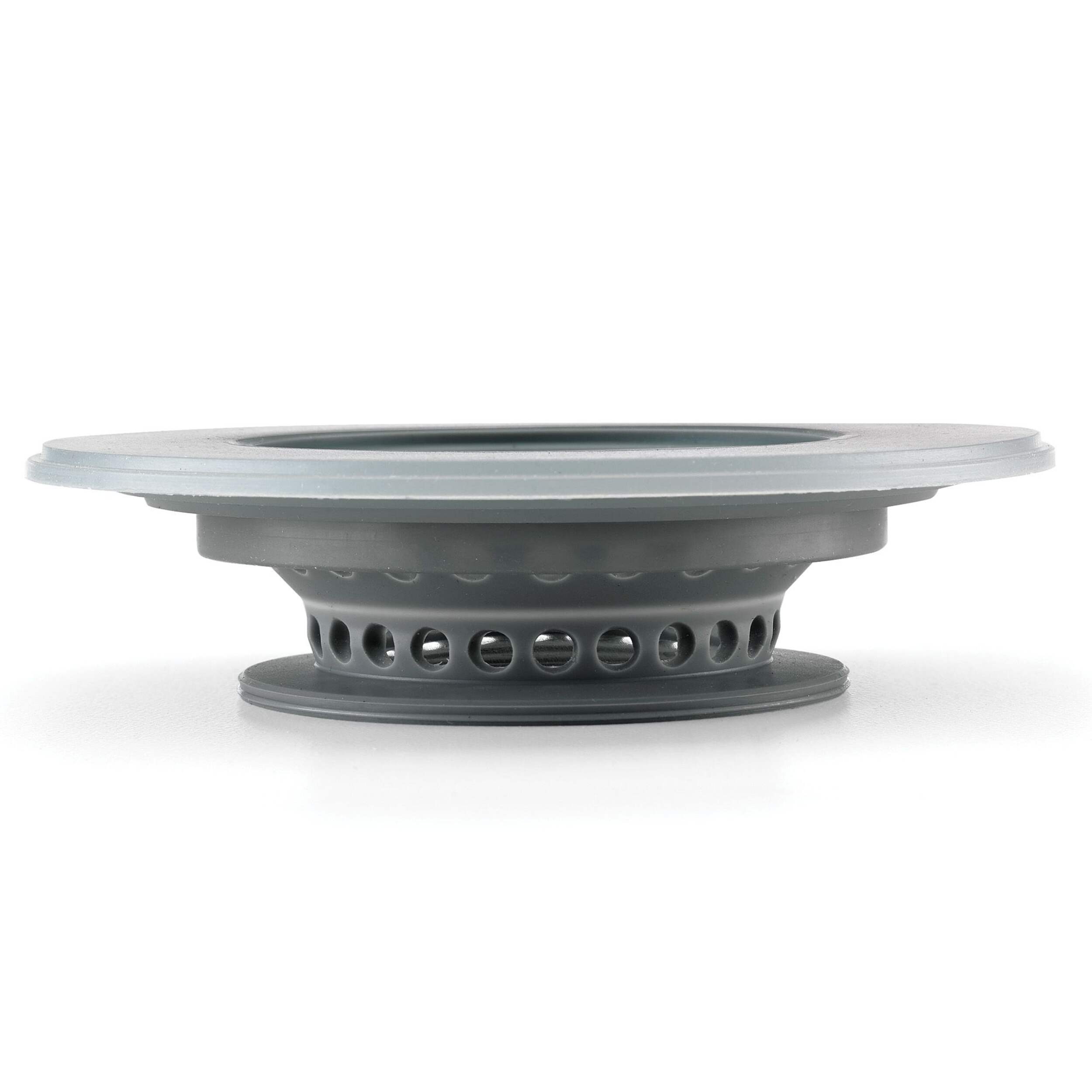 Type A Flex Silicone Kitchen Sink/Drain Strainer & Food Catcher, Clear Front_Elevated