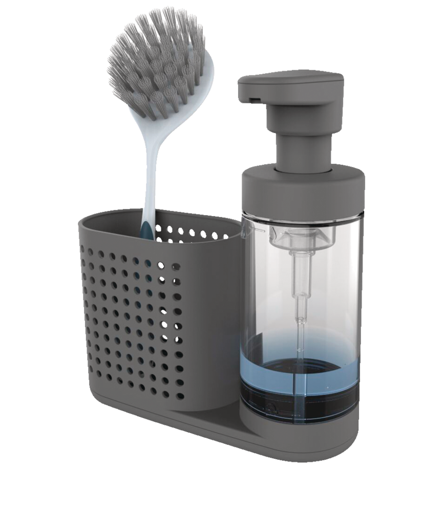 Madesmart NonSlip Foaming Hand/Dish Soap Pump Dispenser & Sink Caddy