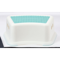 Type A Prima Childrens Step Stool for Kitchen & Bathroom, Plastic Anti-Slip, White, 5-in Front_Elevated