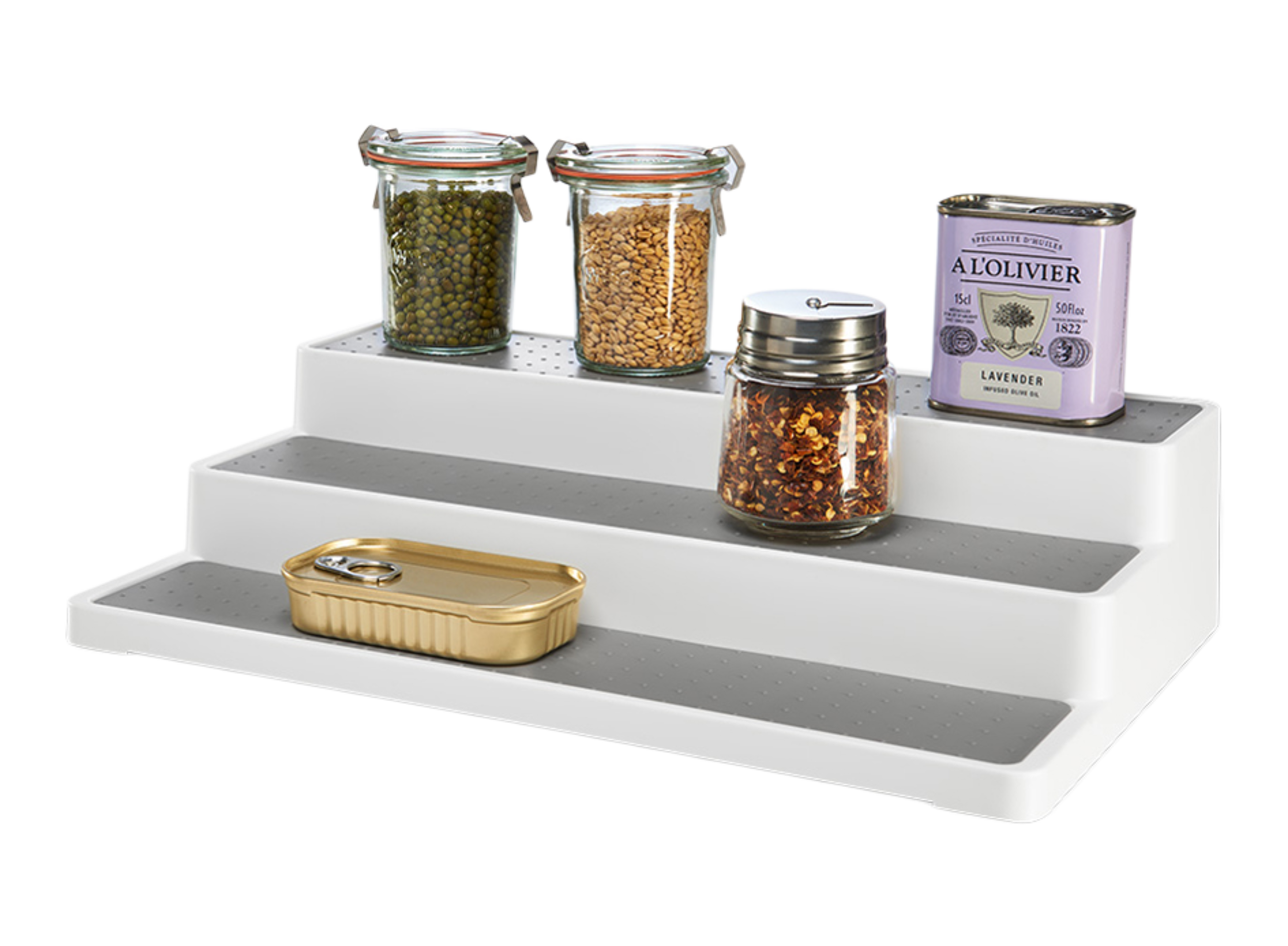 Madesmart 3Tier Spice Jar Organizer Rack For Kitchen