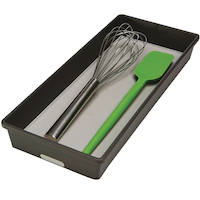 Madesmart Kitchen Utensil Drawer Organizer Tray/Holder, Grey Front_Angled_Left