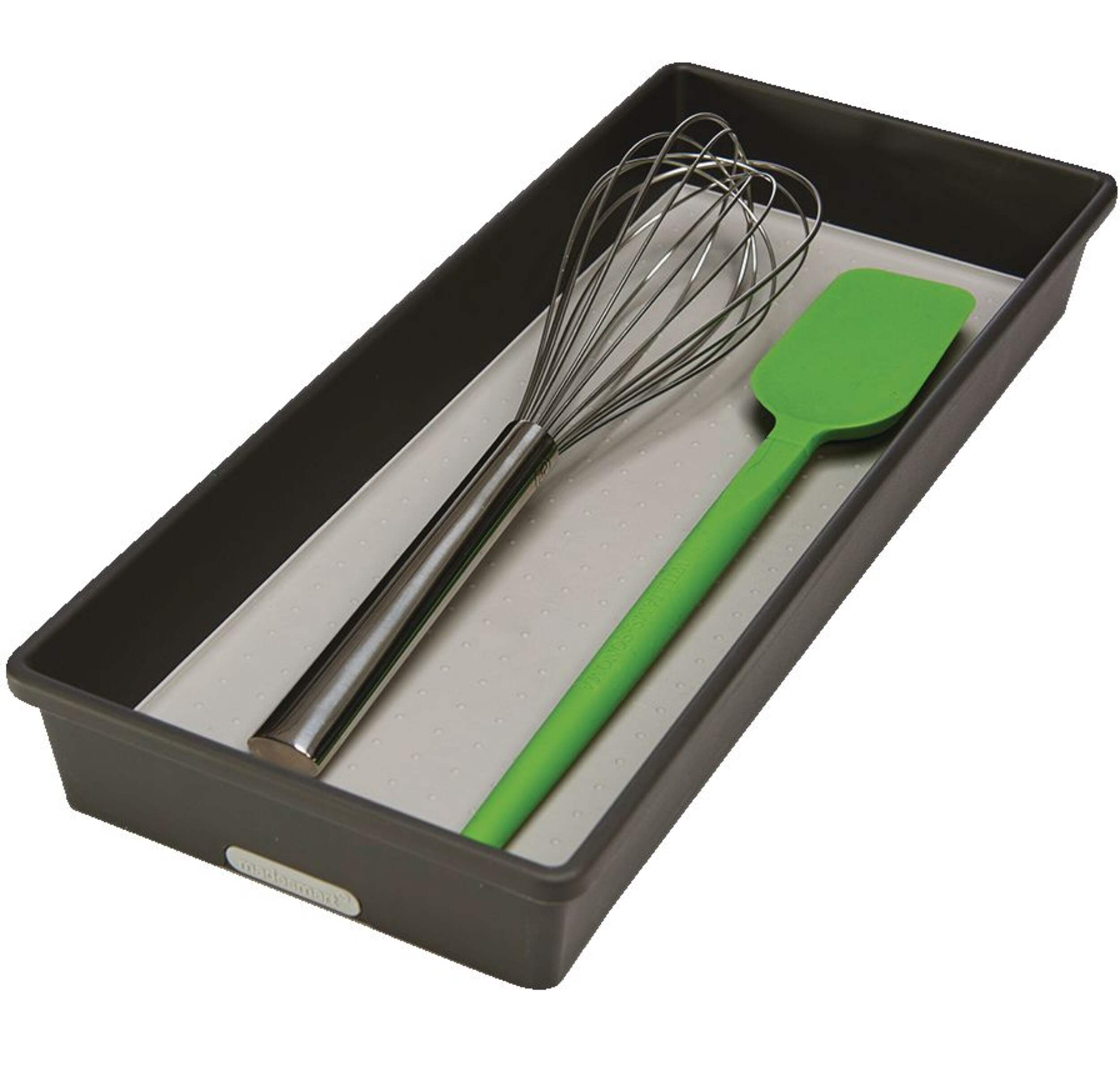Madesmart Kitchen Utensil Drawer Organizer Tray/Holder, Grey Front_Angled_Left
