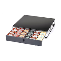 Heritage 36-Cup Keurig K-Cup Coffee Pod Holder Storage Drawer, Black Front_Angled_Left