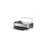 Simplehuman Large Steel Frame Dish Rack, Brushed Finish Front_Angled_Left