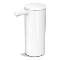 Simplehuman White Rechargeable Sensor Pump Front_Three_Fourths_Angled_Left