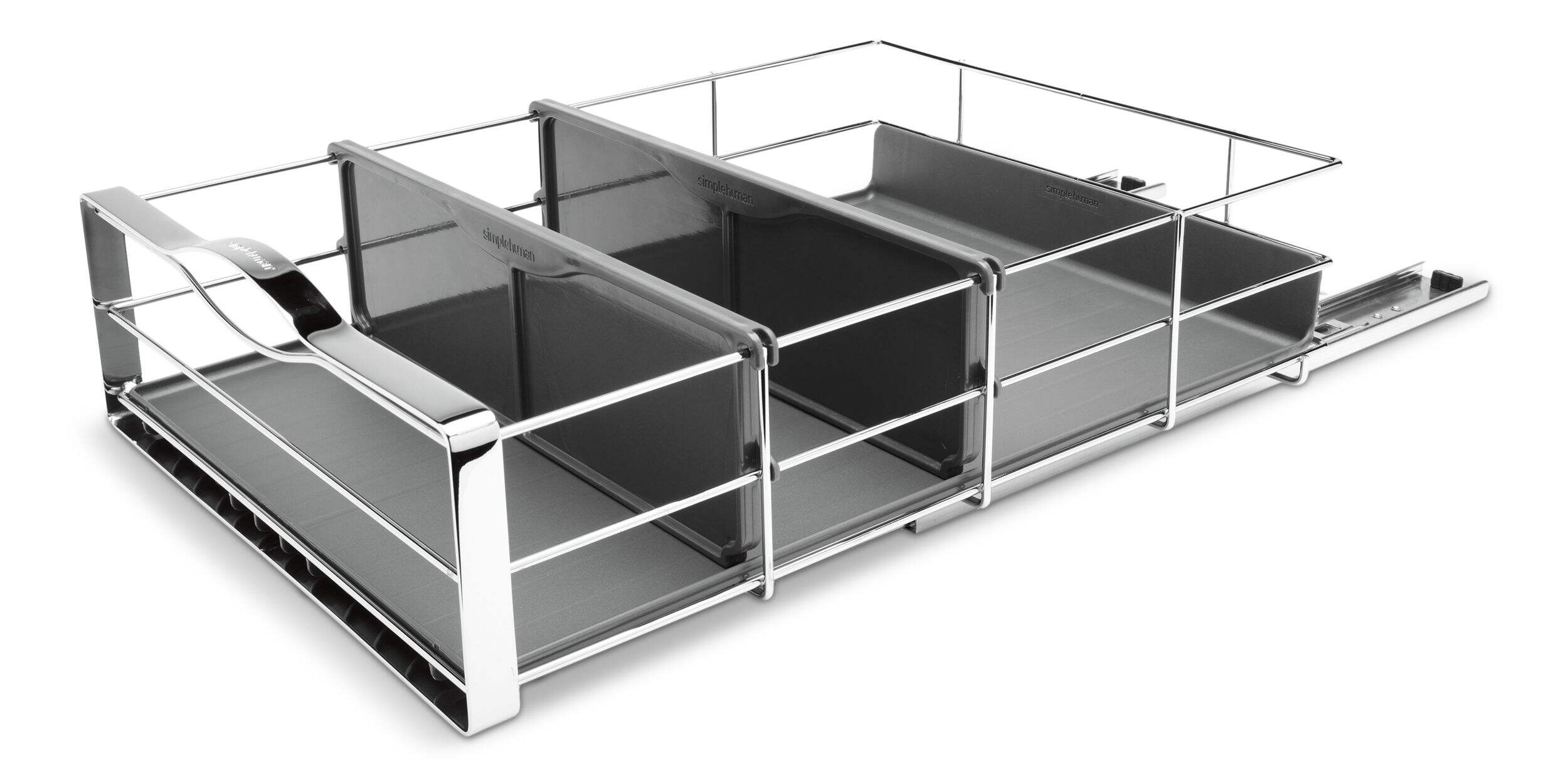 Simplehuman Cupboard Organizer Pull-Out, 14-in Front_Three_Fourths_Angled_Left