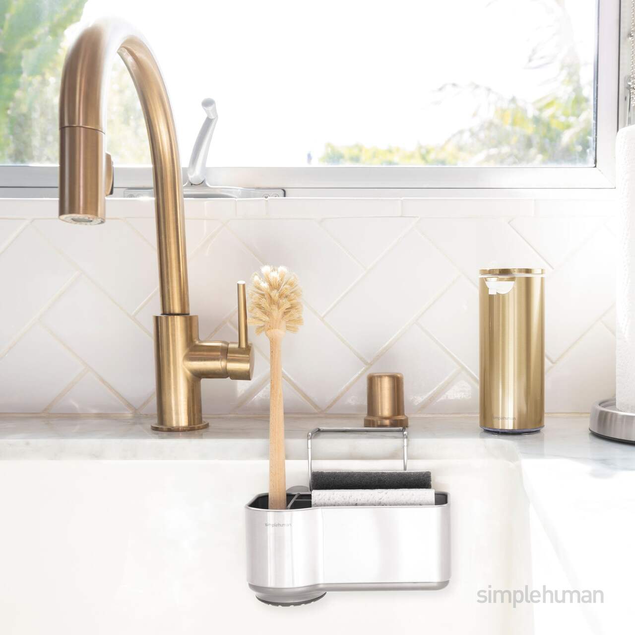 Madesmart Non-Slip Foaming Hand/Dish Soap Pump Dispenser & Sink