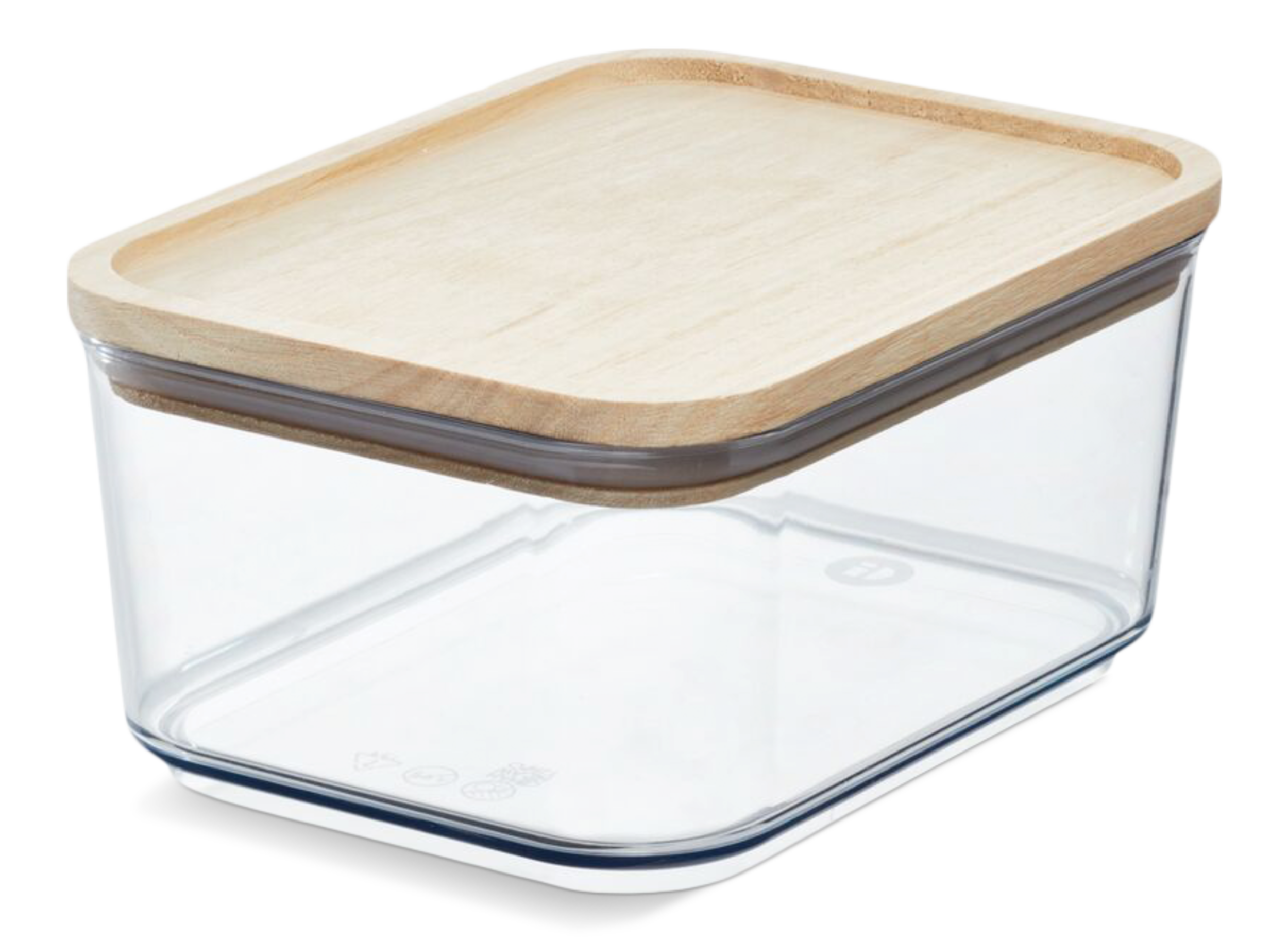 Rosanna Pansino RPET 3.5-Cup Canister with Wood Lid Front_Three_Fourths_Angled_Left