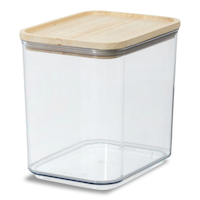Rosanna Pansino RPET 8.4-Cup Canister with Wood Lid Front_Three_Fourths_Angled_Left