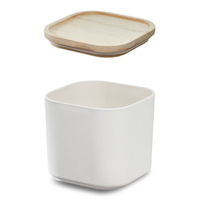Rosanna Pansino Bio-Resin 3-Cup Canister with Wood Lid Front_Three_Fourths_Angled_Left