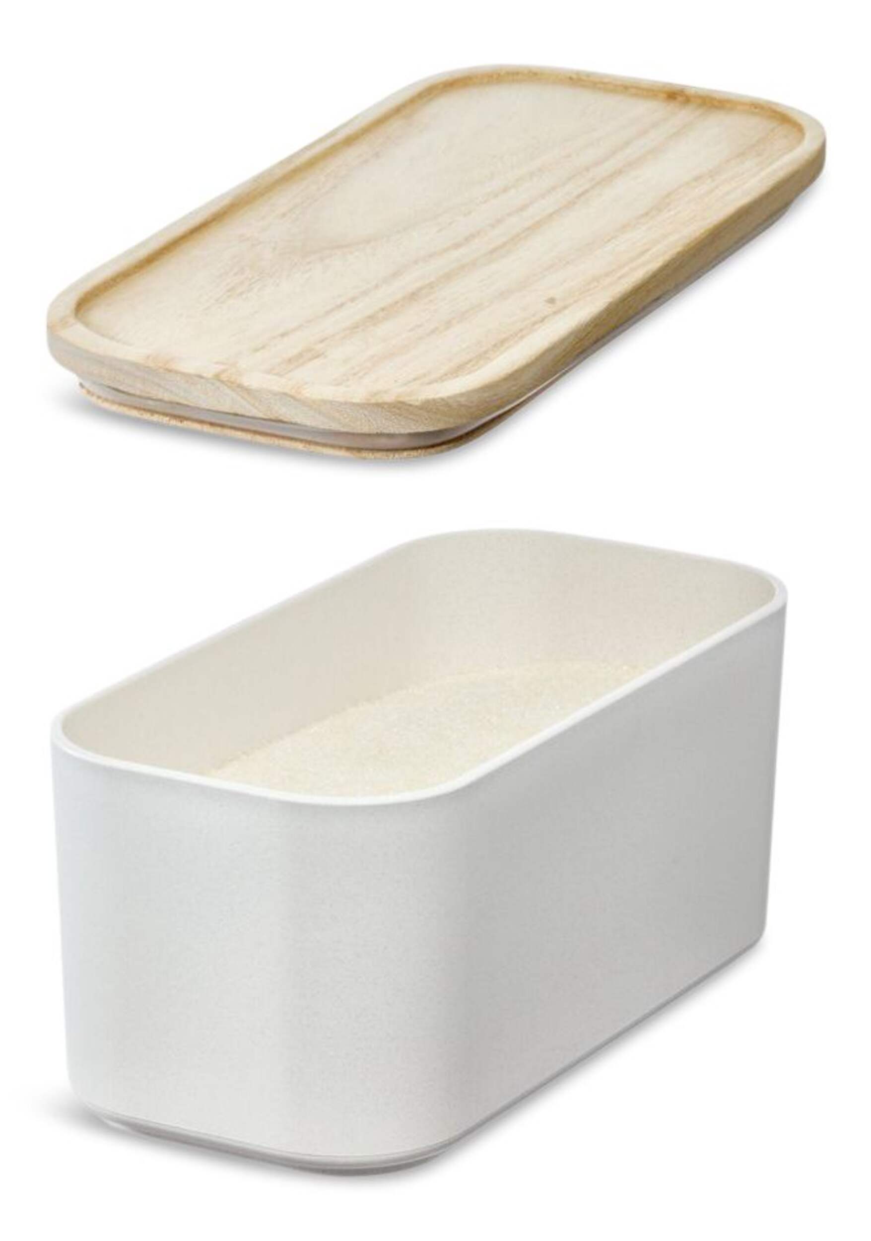 Rosanna Pansino Bio-Resin 8-Cup Canister with Wood Lid Front_Three_Fourths_Angled_Left