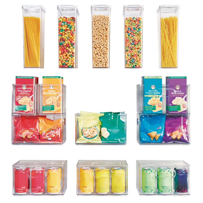 The Home Edit x iDESIGN Clear Plastic Cereal Storage Canister Container with Airtight Lid