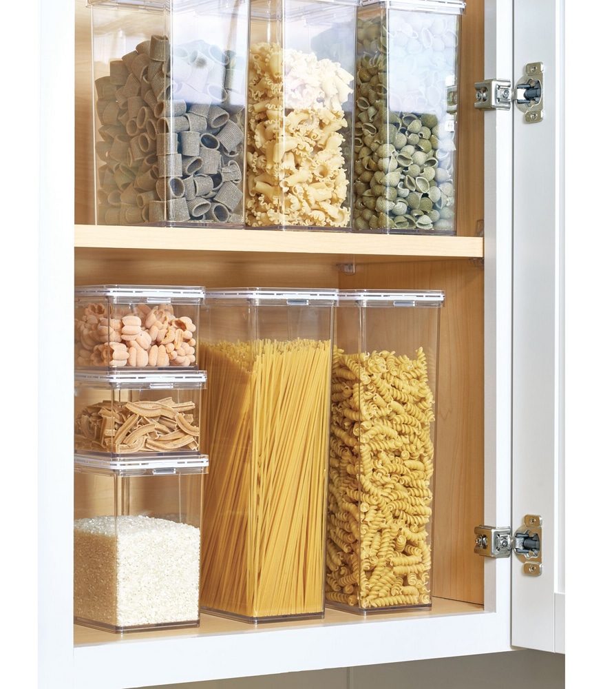 The Home Edit x iDESIGN Clear Plastic Pasta Storage Canister Container
