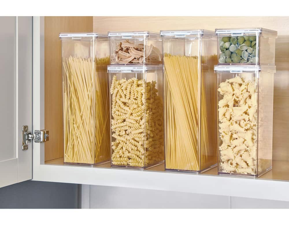 The Home Edit x iDESIGN Clear Plastic Pasta Storage Canister Container ...