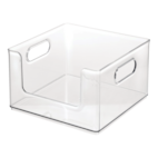 The Home Edit by iDesign Boîte de rangement étroite pour réfrigérateur et  congélateur en plastique recyclé transparent : : Cuisine et Maison