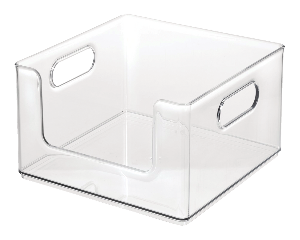 The Home Edit x iDESIGN Clear Plastic OpenFront Stacking Pantry Bin Storage Organizer