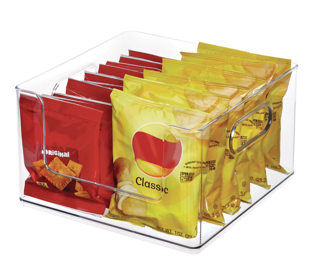 The Home Edit x iDESIGN Clear Plastic OpenFront Stacking Pantry Bin Storage Organizer