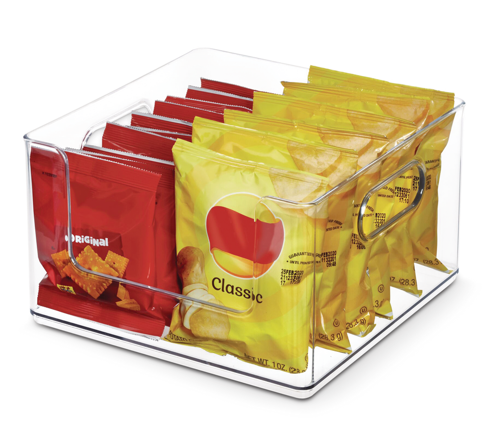 The Home Edit x iDESIGN Clear Plastic OpenFront Stacking Pantry Bin Storage Organizer