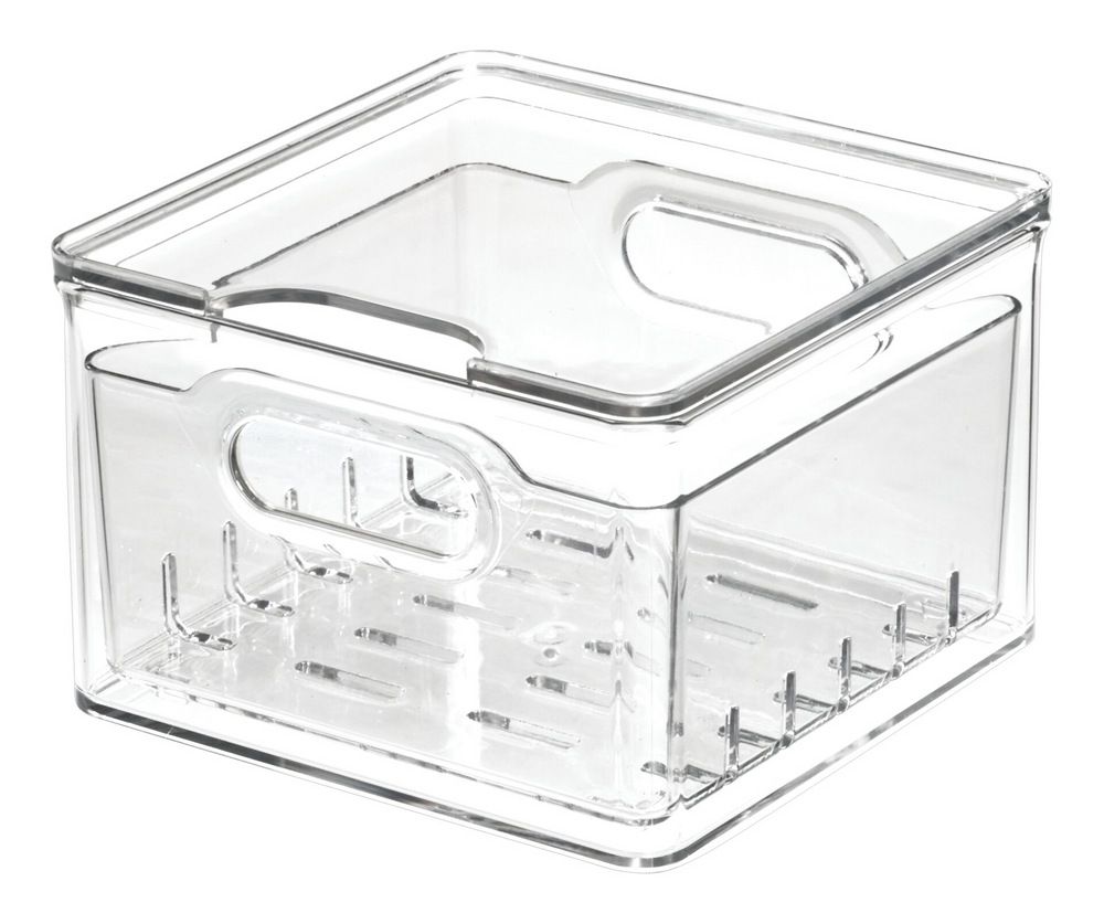 The Home Edit x iDESIGN Clear Plastic Stacking Berry Fridge Bin Storage