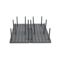 Umbra Peggy Adjustable Kitchen Cupboard & Drawer Organizer Tray, Charcoal, 21.5 x 6-in, 2-pk Front_Elevated