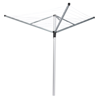 Séchoir à linge rotatif Brabantia Essential, gris, 98 pi Front_Angled_Left