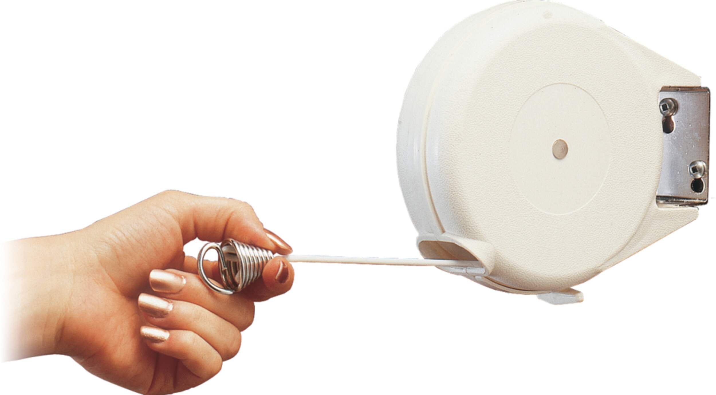 Strata Heavy Duty Retractable Clothesline for Indoor & Outdoor, 50-ft Front_Angled_Left