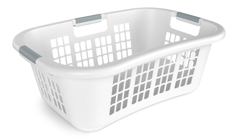 type A Hip Hugging Laundry Basket, Standard, White Canadian Tire