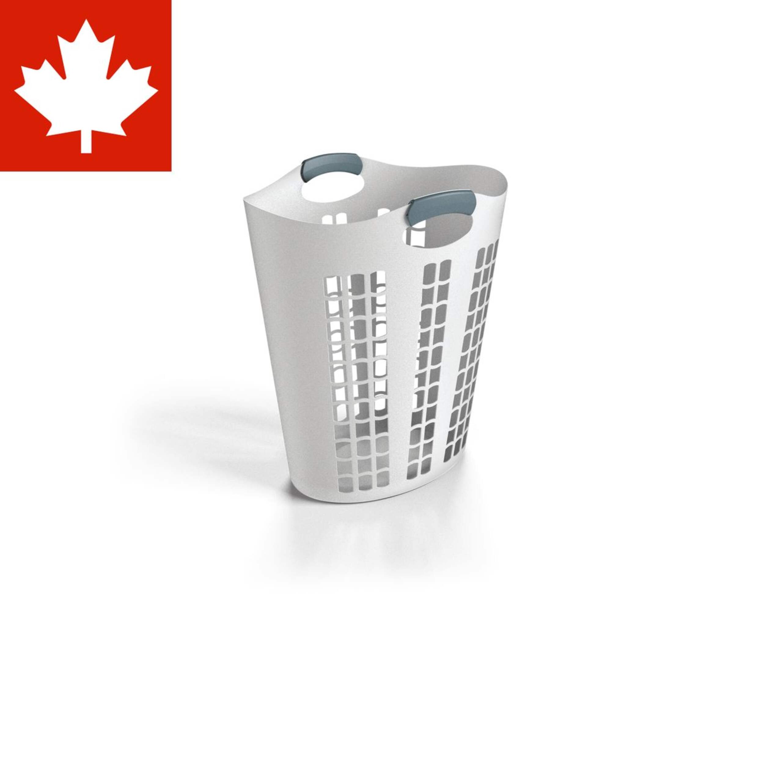 type A Flexible Laundry Hamper, White Front_Angled_Right