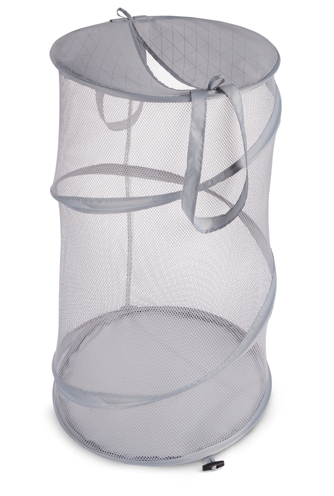 type A Pop Up Collapsible Mesh Laundry Hamper, 16in x 25in Canadian