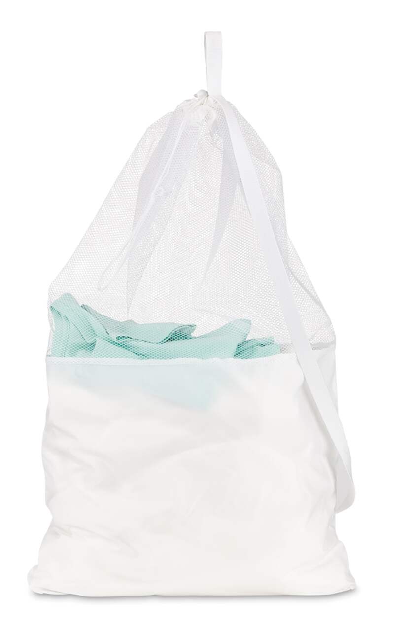 LIVEYOUNG Sac à linge en maille fine Sac de lavage pour vêtements Ensemble  de sacs de lavage pour machine à laver Sac en filet blanc 