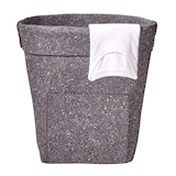 type A Recycled Felt Hamper with Handles, Grey Front_Elevated