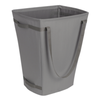 type A Laundry Hamper, 14.6 x 19.1 x 22.1-in, Grey Front_Angled_Right