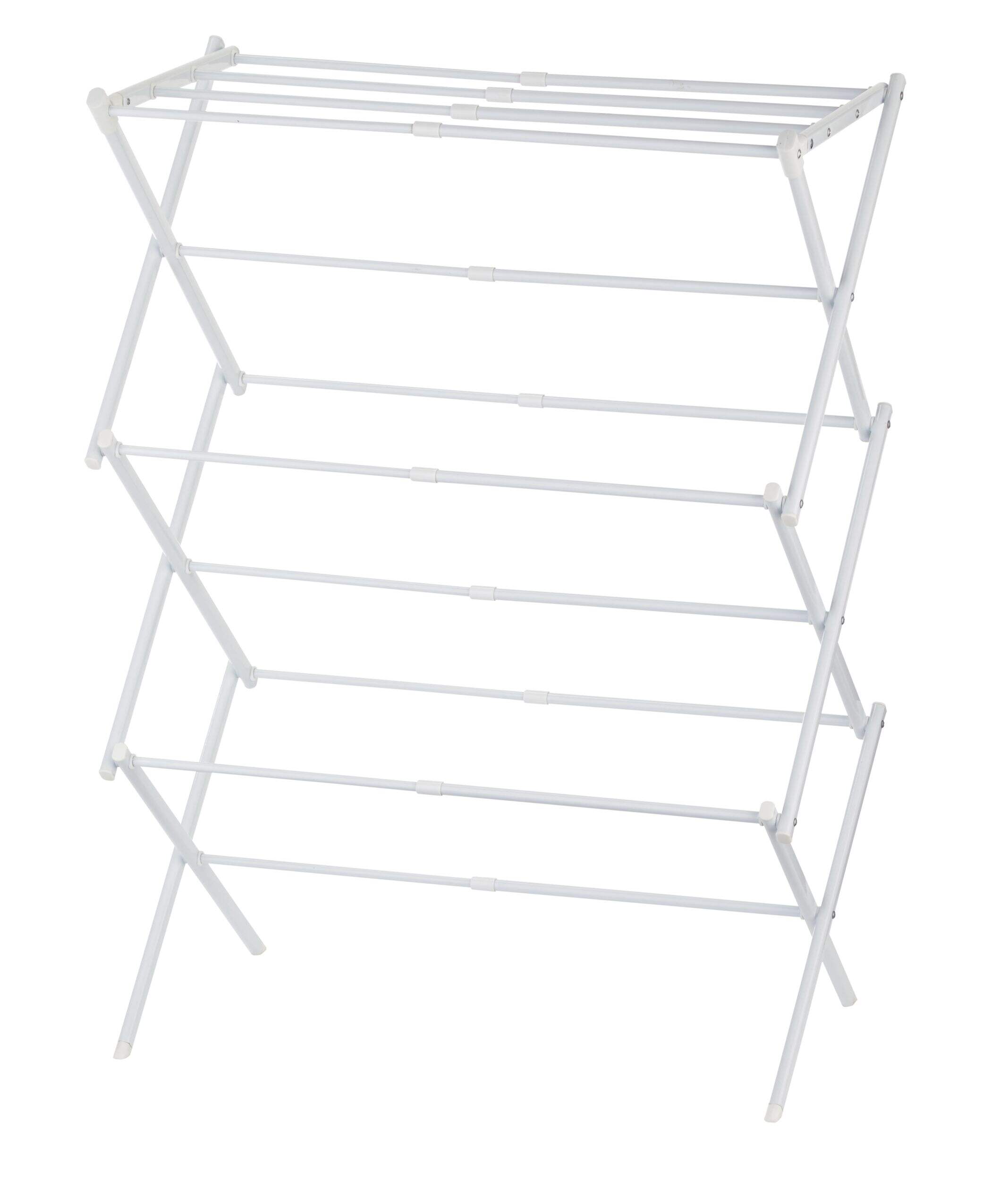 type A Expandable Accordion Drying Rack, 17 x 14.8 x 40.6in, White