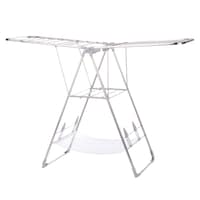 type A Heavy Duty Stainless Steel Gullwing Folding Drying Rack, 62.5 x 23.3 x 44-in Front_Three_Fourths_Angled_Left
