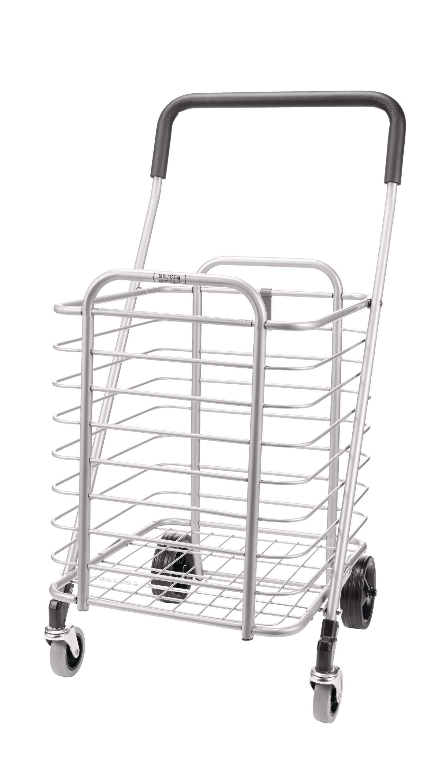 type A Aluminum Shopping Cart, 17 x 5.5 x 40.25-in, 30-lb Front_Angled_Left
