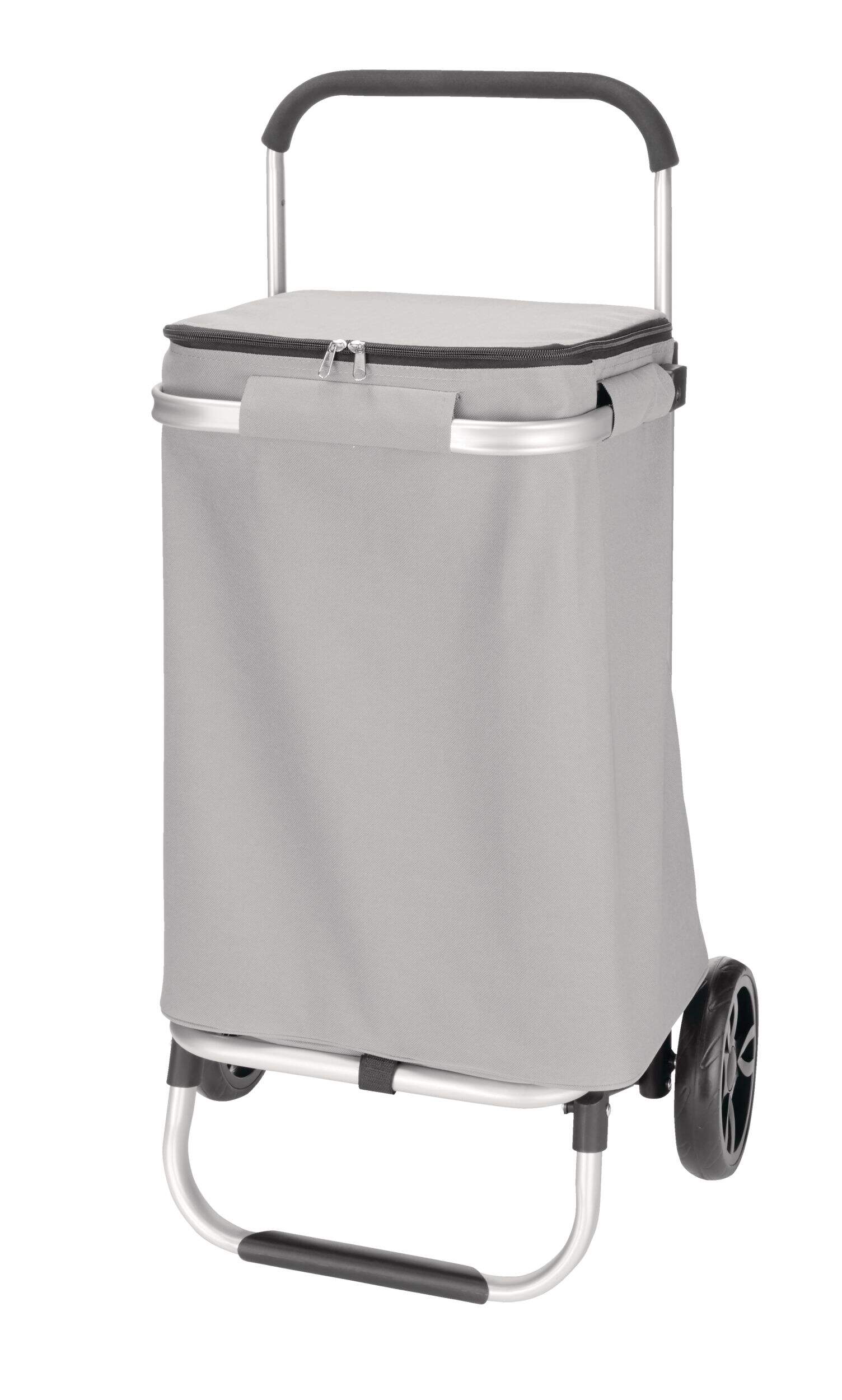 Chariot de magasinage pliant en aluminium à fermeture à glissière Type A, 17,5 x 4,3 x 27 po Front_Angled_Left