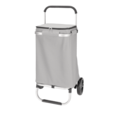 type A Aluminum Zippered Folding Shopping Cart, 17.5 x 4.3 x 27-in Front_Angled_Left