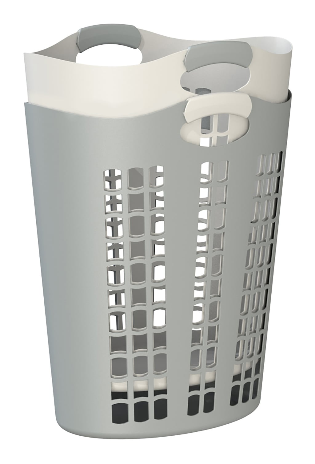 type A Easy Carry Flexible Laundry Hamper, 21.3 x 11 x 24.7in, Grey