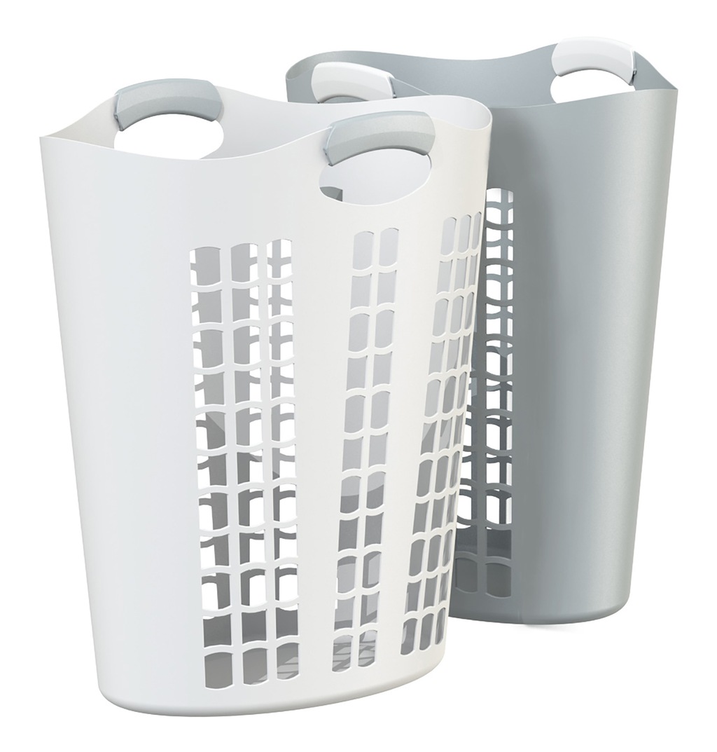type A Easy Carry Flexible Laundry Hamper, 21.3 x 11 x 24.7in, Grey