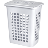 Sterilite Rectangular Laundry Hamper, 19.1 L x 13.75 W x 22.9-in H, 62 L Capacity Front_Angled_Left