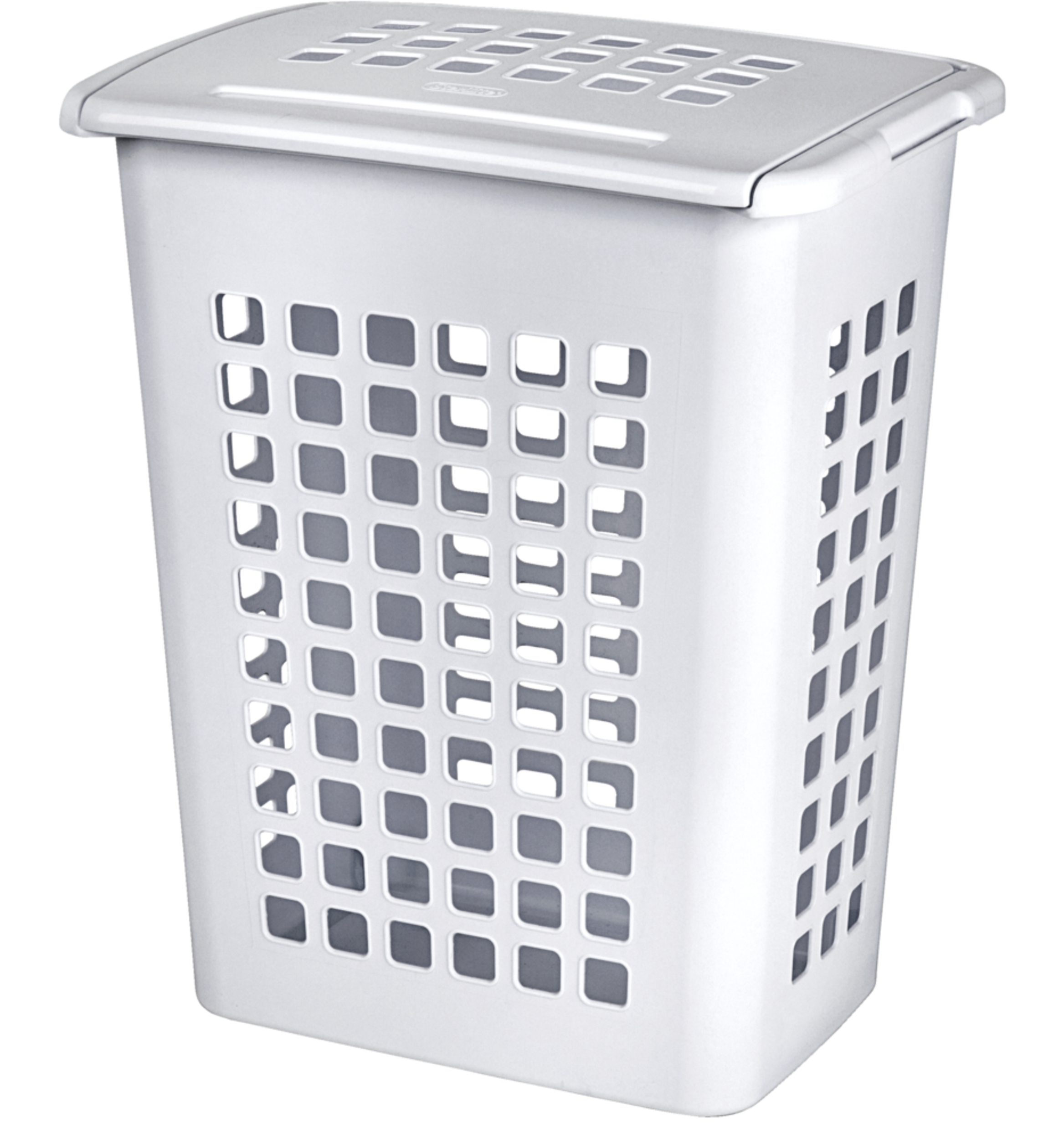Sterilite Rectangular Laundry Hamper, 19.1 L x 13.75 W x 22.9-in H, 62 L Capacity Front_Angled_Left