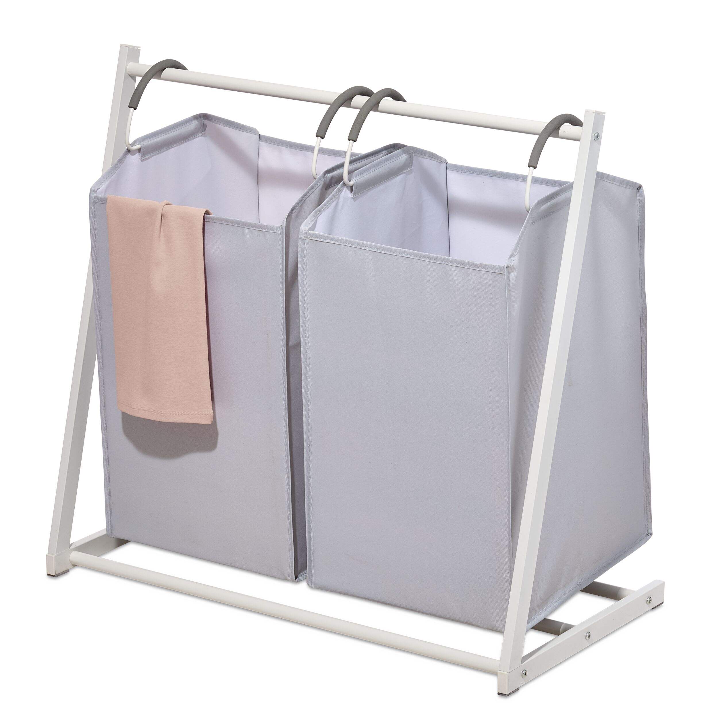 type A Double Laundry Sorter Front_Three_Fourths_Angled_Left